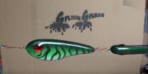 How to Airbrush the Tiger Perch Pattern - Lures on Drying Wheel