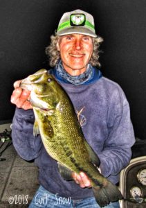 Big Bass Caught at Night on a Spinnerbait